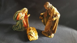 Original ANRI Ulrich Bernardi Hl. Familie, 14 cm Serie, bemalt