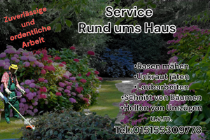 Service Rund ums Haus Gartenservice