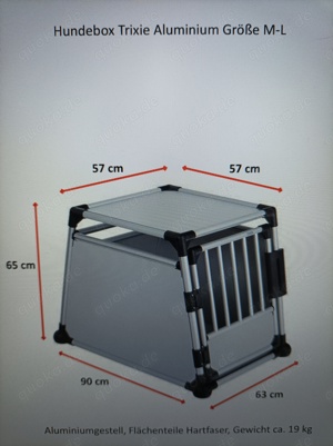 Hundetransportbox Trixie Aluminium Größe M-L