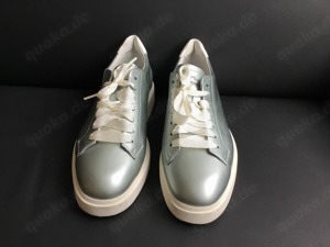  Santoni  Damen-Sneaker-Schuhe aus Lackleder, kaum getragen, Gr. 41