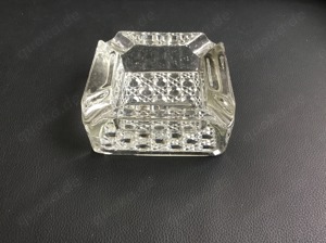 antiker, dekorativer Aschenbecher aus Glas (ca.1930), gebraucht