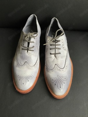 Elegante Lederschürschuhe,hellgrau J.P. David, Italy ,NEU, GR.40