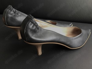 High-Heels, Schwarz, Leder, spitz  Tamaris , kaum getragen, Gr. 41 Bild 2