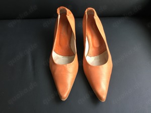 High-Heels, spitz, Leder, Orange  Tamaris , kaum getragen, Gr. 41