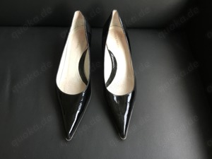 High-Heels, Lack-Leder Schwarz,spitz, kaum getragen, Gr. 41