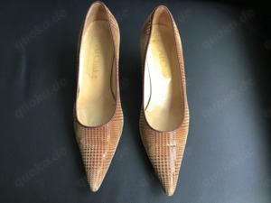 High-Heels, Leder geprägt,  CATchalot,Spitz, kaum getragen,Gr.41