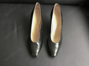 Lacklederschuhe, schwarz "ENZELLA", Gr.41, getragen