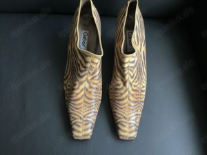 Schicke  Leoprint -Damenstiefelette von  Gabor , nicht getragen, Gr. 41