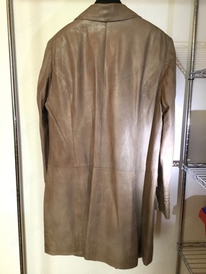 Damenledermantel Beige Grau, kaum getragen, Gr. 42 Bild 2