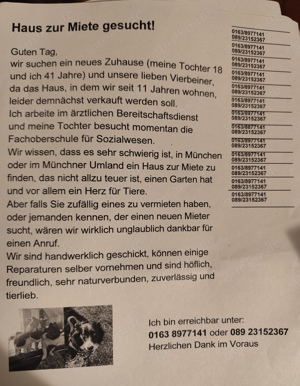 Daheim gesucht, Haus zur Miete 