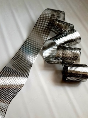 Dekoband Tischdeko silber Sternchen Metall