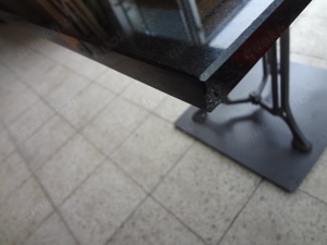 Tisch mit Steinplatte 110 x 70 cm H 75 cm, Sockel Metallfuß Bild 6