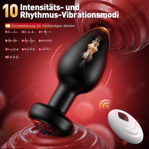 Analplugs 3-Set für Frauen Männer mit Vibration 10 Modi Bild 4