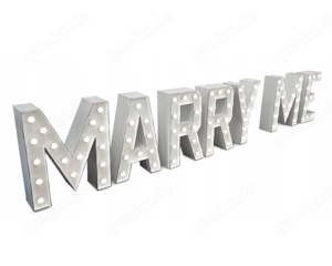 Hochzeit Lichter Buchstaben XXL "MARRY ME" SET Weiß Lackiert - Verleihen Sie Ihren besonderen Moment