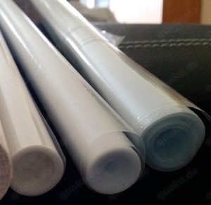 Drei Rollen transparente Bucheinschlagfolie