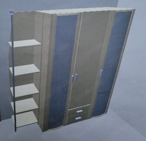 Kleiderschrank Ahorn mit Silber