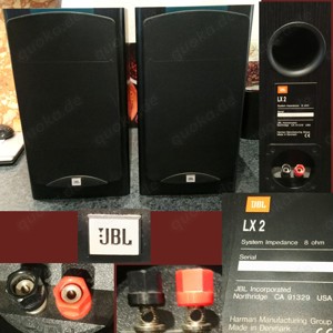 2 JBL LX2 Boxen Top Zustand,70W   125 W, 8 Ohm,mit Subwoofer Loch