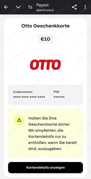 2  Otto geschenkgutschein in wert von 10 