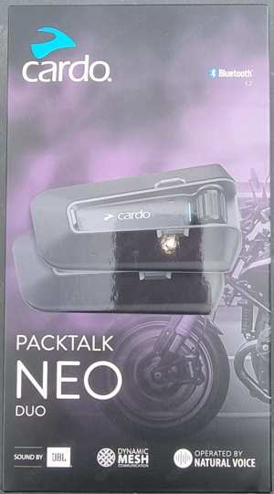 Cardo Packtalk Neo Motorrad Helm Headset Kommunikation Sprechanlage   Duobox