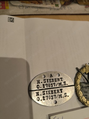 Original Falkabzeichen mit Erkennungsmarke zusammen gehörig  Bild 8