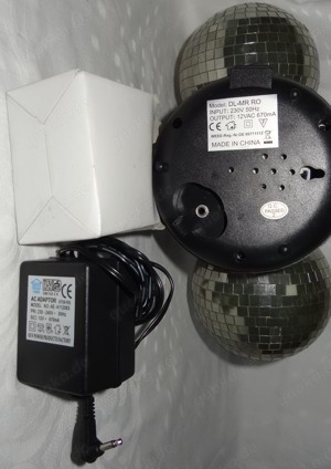 D Luxartec DL-MR RO Tischdisco mit 2 rotierenden Spiegelkugeln Standgerät 2xbenutz in Originalverpa Bild 6
