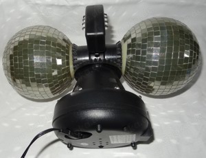 D Luxartec DL-MR RO Tischdisco mit 2 rotierenden Spiegelkugeln Standgerät 2xbenutz in Originalverpa Bild 7