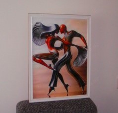 Tango Tanzendes Paar Kunstdruck auf Leinwand Bild 2