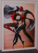 Tango Tanzendes Paar Kunstdruck auf Leinwand Bild 3