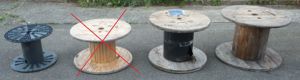 Kabeltrommel, Leertrommel, Holz Spule, Bar, Tisch, Holztisch, Gartentisch, Leer Trommel, Vintage Bild 2