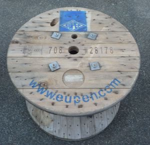Kabeltrommel, Leertrommel, Holz Spule, Bar, Tisch, Holztisch, Gartentisch, Leer Trommel, Vintage Bild 7