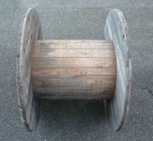 Kabeltrommel, Leertrommel, Holz Spule, Bar, Tisch, Holztisch, Gartentisch, Leer Trommel, Vintage Bild 10