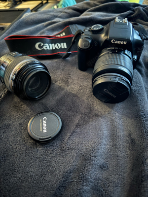 Canon Eos 1100D spiegelreflexkamera mit Macro objektiv  Bild 2