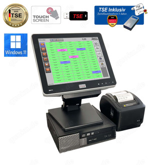 Gastronomie Touchscreen Kasse TSE Kassensystem CAFE GRILLHAUS EISDIELE RESTAURANT + Zertifikat 2025
