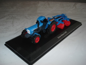 Eicher Wotan 2 mit Scheibenegge 1:43 Acylglas Vitrine neuwerig unbespielt Bild 6