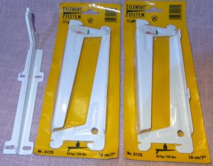 D Bohnacker System Element Regalbodenhalter 5175 3x2Stk 18mm weiß Winkelträger Einhängehacken 