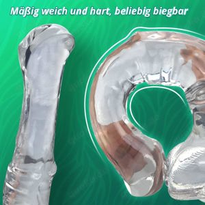 Realistischer Dildo Masturbieren für Männer und Frau TPE Analplug mit Stoß Weicher Analdilos Bild 4