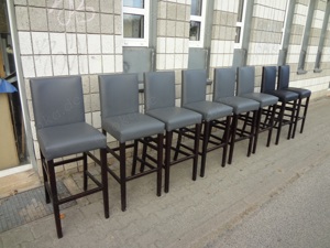 Gepolsterte Barhocker, Holzgestell dunkel Sitzhöhe 80 cm Bild 5