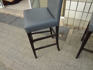 Gepolsterte Barhocker, Holzgestell dunkel Sitzhöhe 80 cm Bild 2