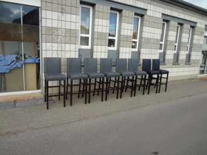 Gepolsterte Barhocker, Holzgestell dunkel Sitzhöhe 80 cm Bild 6