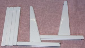 D Spur Regale Doppelschlitz  8 Teile Stahl weis =Wandschiene 6 Stk 17x2,2   16,5 Ablagehalterung 2 S Bild 5