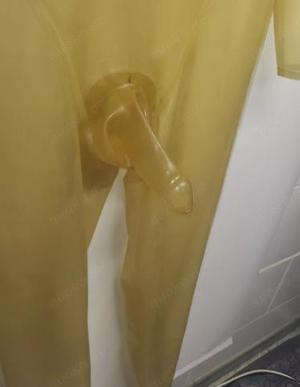 Latex Rubber Gummi Ganzanzug transparent Gr. L-XL Krageneinstieg PHK Bild 10