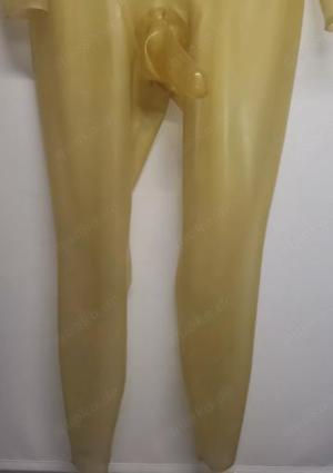 Latex Rubber Gummi Ganzanzug transparent Gr. L-XL Krageneinstieg PHK Bild 8