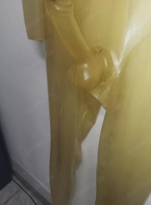 Latex Rubber Gummi Ganzanzug transparent Gr. L-XL Krageneinstieg PHK Bild 9