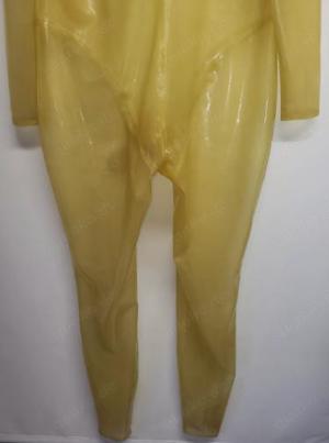 Latex Rubber Gummi Ganzanzug transparent Gr. L-XL Krageneinstieg PHK Bild 6