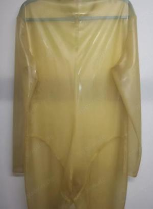 Latex Rubber Gummi Ganzanzug transparent Gr. L-XL Krageneinstieg PHK Bild 3