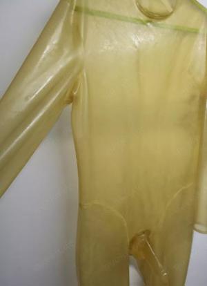 Latex Rubber Gummi Ganzanzug transparent Gr. L-XL Krageneinstieg PHK Bild 4