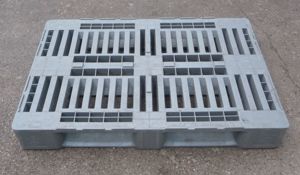 H1 Palette, 1200 x 800 mm, Kunststoffpaletten, keine Europalette, Hygienepalette, grau , 120 x 80 cm