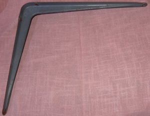 D Regalhalter 1 x Regalträger Wandhalter Stahlblech grau 30X35x4,4 gebraucht Regalbodenhalter 