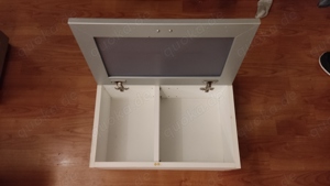 Badezimmer  Hochschrank und Hängeschrank Bademöbel Milchglas Bild 9