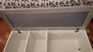 Badezimmer  Hochschrank und Hängeschrank Bademöbel Milchglas Bild 3